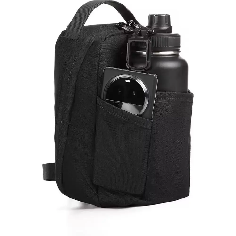 

Magnetic Water Bottle Sling Bag Adjustable Large Capacity Gym Bottle Bag with Shoulder Strap Multi-layer Crossbody Sports Bag
