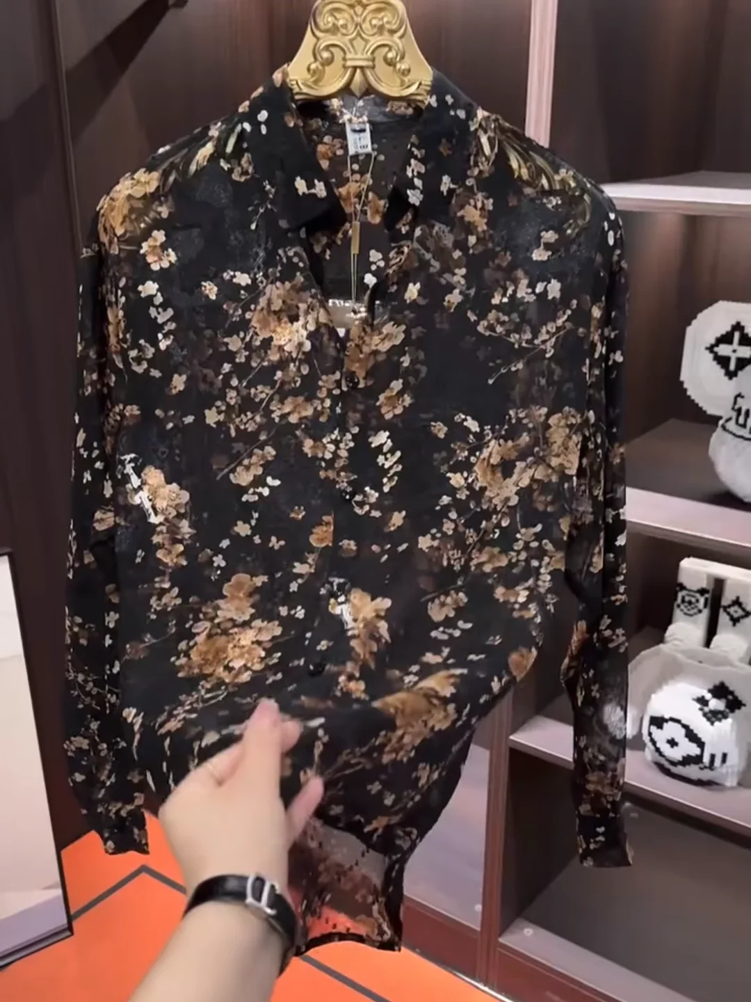 

Мужская летняя рубашка с цветочным принтом, модная, дышащая, с защитой от солнца, повседневная, деловая, премиум-класса, с длинным рукавом, на пуговицах