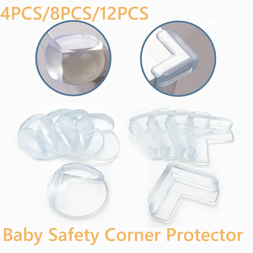 4/8/12PCS Baby Safety Corner Protector Transparent Baby Anti-collision Furniture Edge Protection Cover Kids Edge Guards