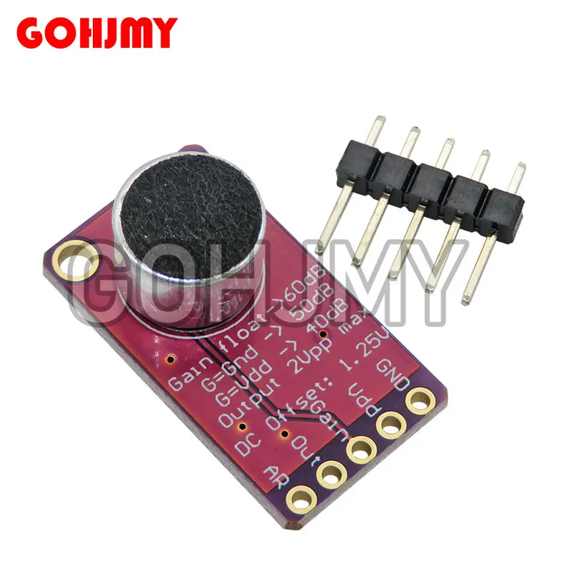 1PCS MAX9814 Microphone AGC Amplifier Board Module Auto Gain Control for rduino Programmable Attack and Release Ratio Low THD
