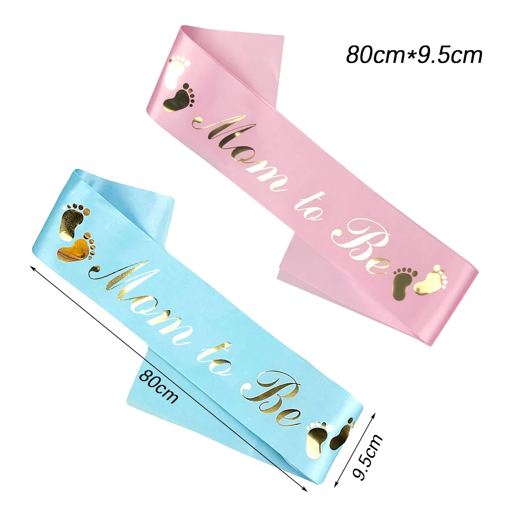 1Pcs Contton Blue Pink Shoulder Strap Badge Daddy Mommy To Be Badge Shoulder Strap  for Diy Celebrate Party Decorations