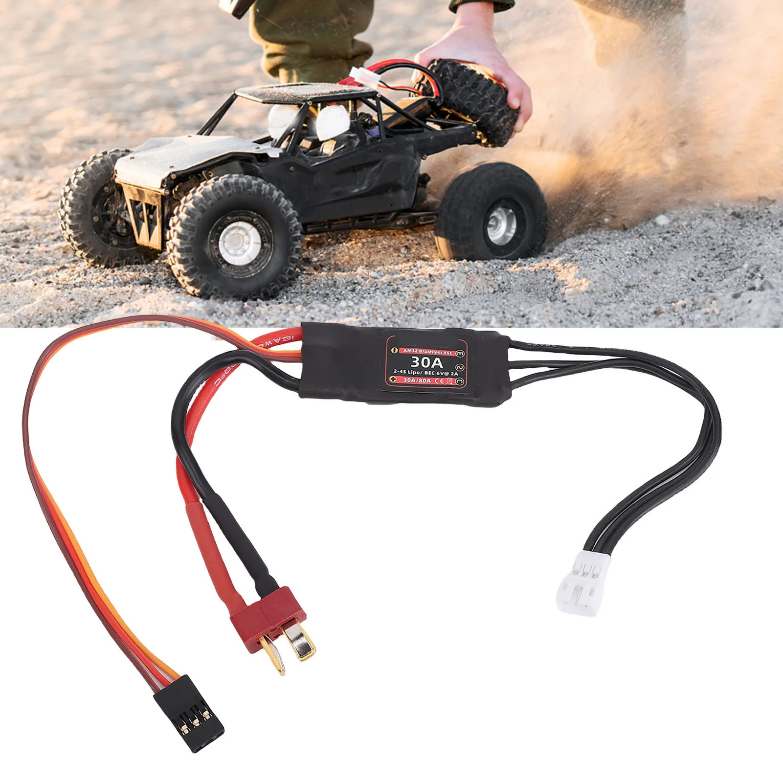 

Open Source AM32 Brushless 30A ESC Brushless Electric Speed Controller Fit for 1224 1621 2204 External Rotor Brushless Motors
