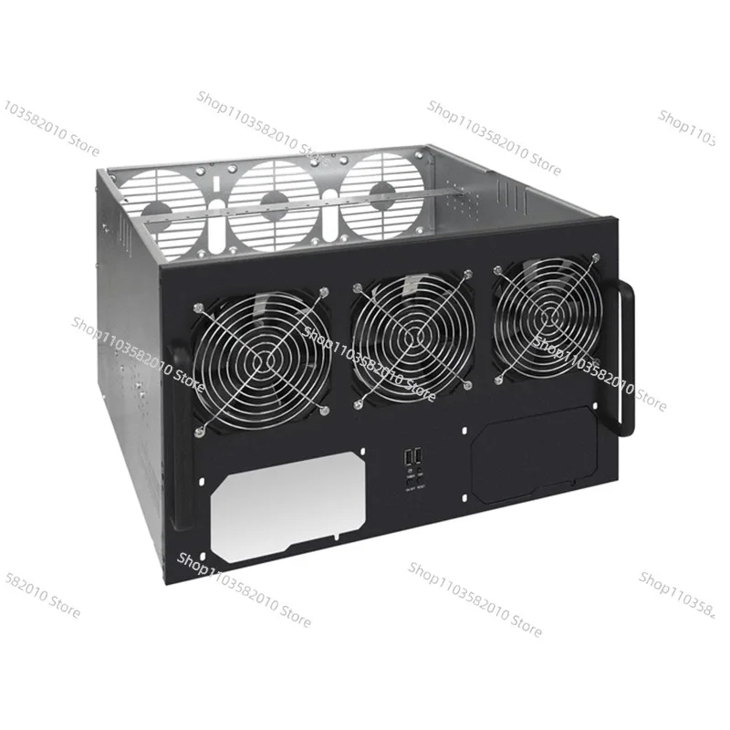 

6u rack-mount chassis 6 graphics cards/8 graphics cards violent fan ATX motherboard dual power supply
