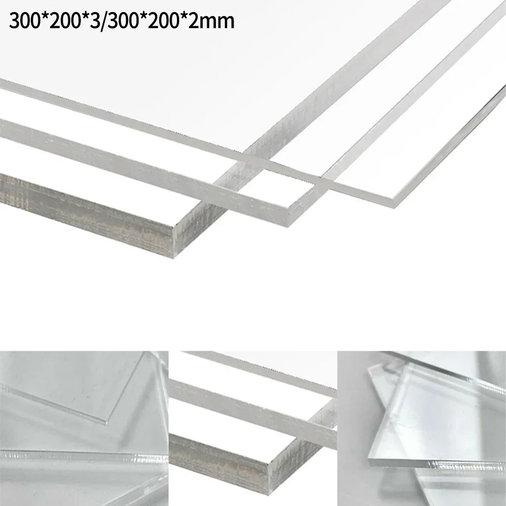 Clear Acrylic Sheet 2/3mm Thick 200mm×300mm Plastic Sheet PVC Sheet Panel Clear Acrylic Board Organic Plastic Sheet