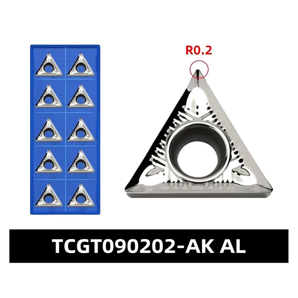 

10 шт. TCGT09 TCGT090202-AK расточная вставка из цементированного карбида алюминия для STUCR09 для черчения и получистовой обработки алюминиевого сплава