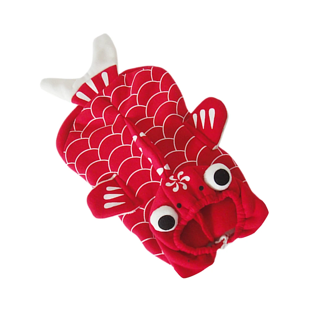 

Goldfish Transformation Costume Soft Coral Fleece Dog Clothes Halloween Cat Outfit Pet Uniform Sheriff Fashionable
