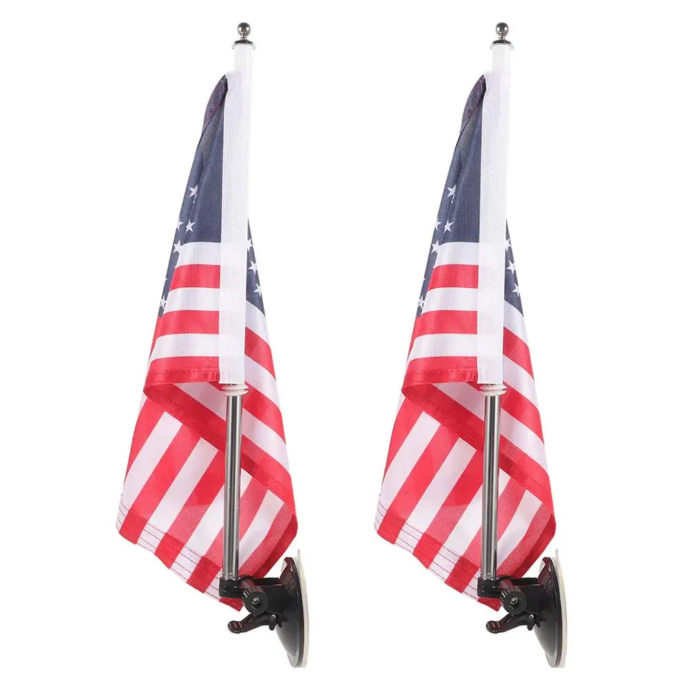 

2pcs Car Suction Cup Flag Pole Holder For Car Base Flagpole Mounting Stand Mounting Hardware Holder Vehicle Antenna Stand