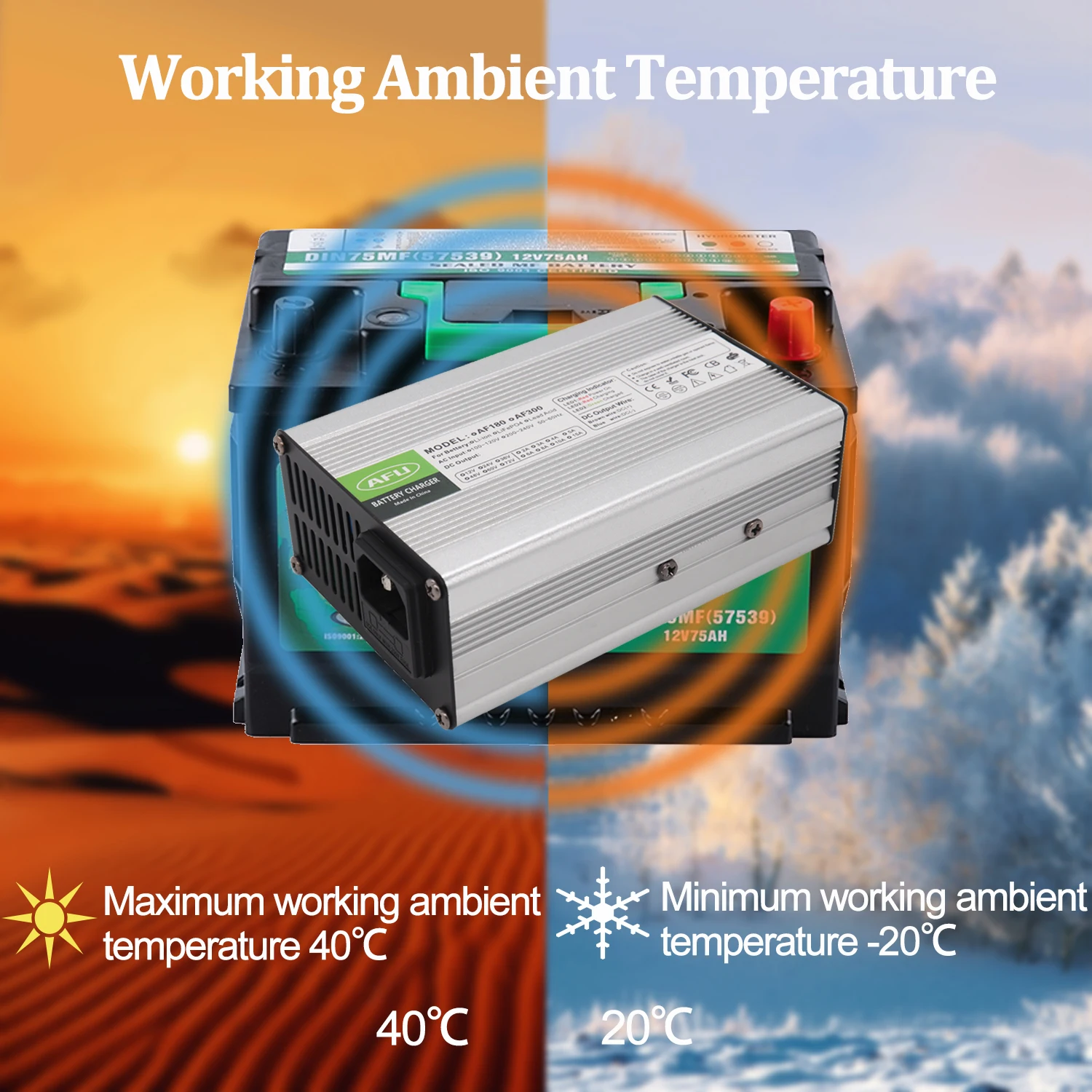 Ładowarka 14.6V 8A LiFePO4 4S 12V 5A LiFePO4 automatycznie zatrzymuje inteligentne ładowanie