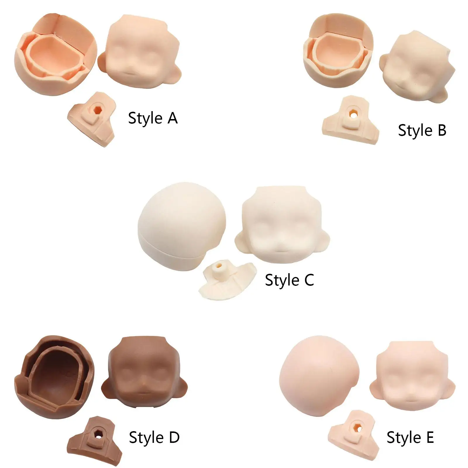 Doll Craft Kit Stable Vivid Creative Lightweight Decor DIY Clay Doll Head Blank