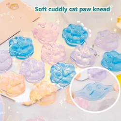 Kawaii Cat Paw Sticky Squeeze Toy Soft Realistic Jelly Glitter Cat's Claw Squishy Stress Relief Toys Kids Adults Unique Gifts