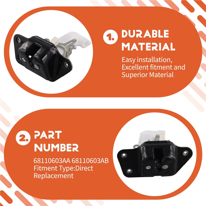 Siłownik zamka klapy bagażnika do Chrysler Pacifica Dodge Durango Jeep - Część zamienna zamka drzwi 68110603AA 68110603AB