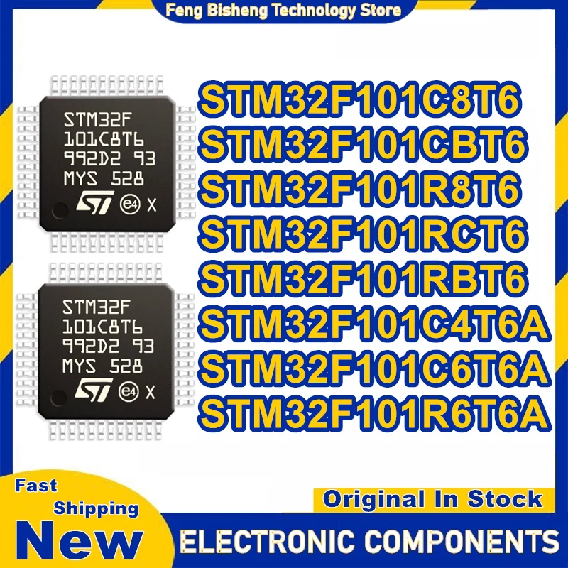 

STM32F101C8T6 STM32F101CBT6 STM32F101R8T6 STM32F101RCT6 STM32F101RBT6 STM32F101C4T6A STM32F101C6T6A STM32F101R6T6A New Original