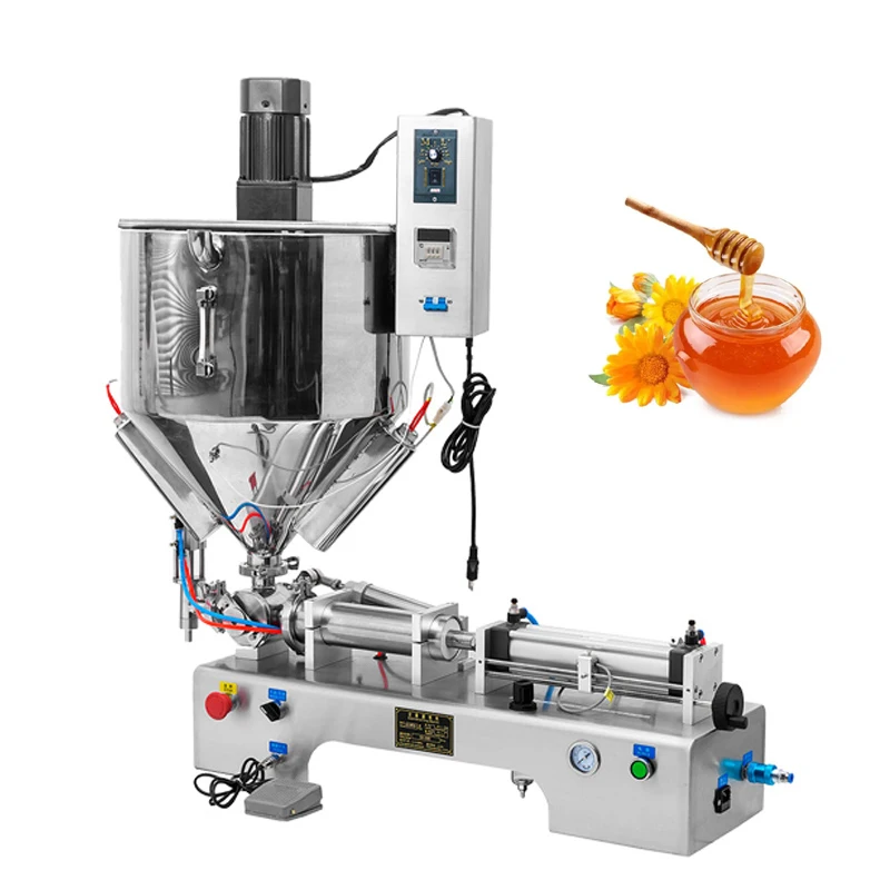 

Электрическая маленькая Педальная машина для розлива, количественная машина для нагрева и перемешивания меда с одной головкой