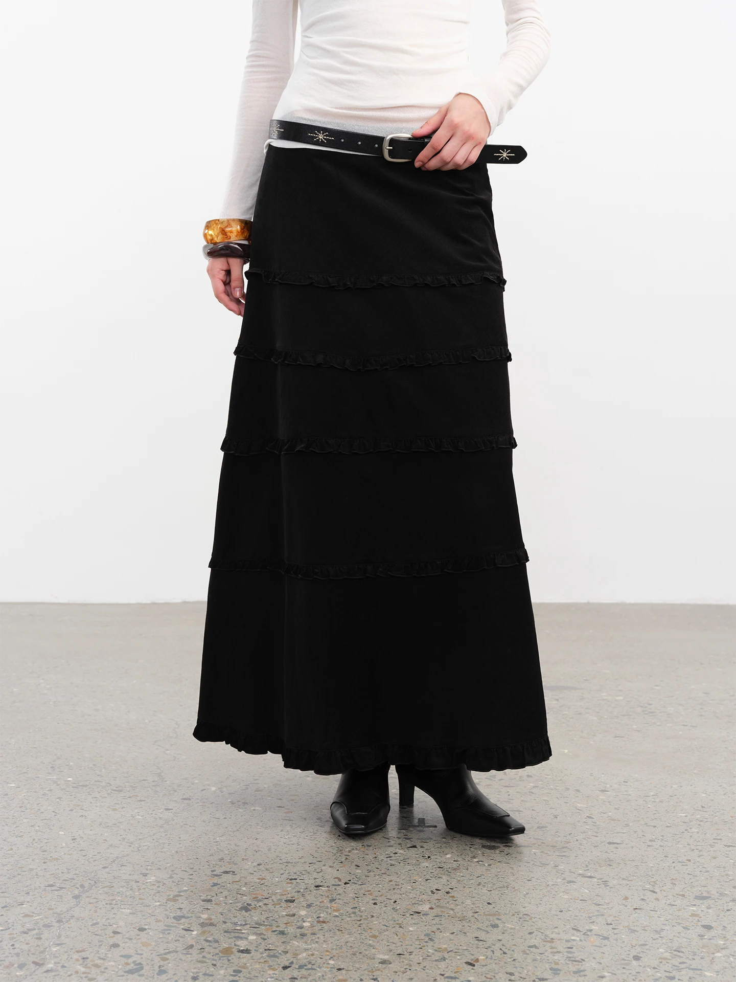 

CECI Новая 100% хлопковая юбка миди А-силуэта, дышащая, приятная к телу, универсальная, повседневная, с завышенной талией, из хлопковой ткани