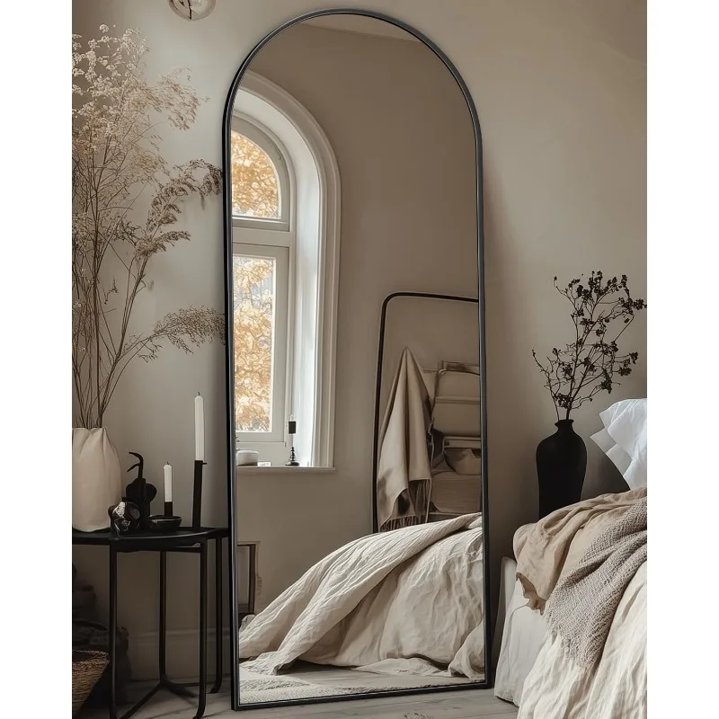 Full Length Mirror,Arched Full Body Mirror,Floor Mirror with Stand,Body Mirror Standing Hanging Leaning Against