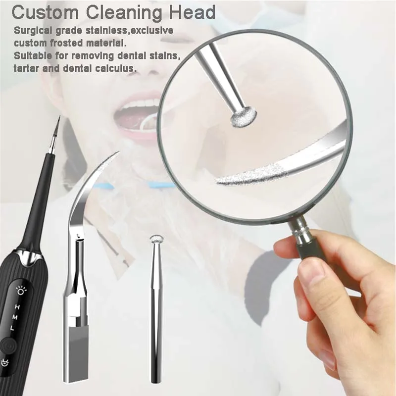 منظف أسنان كهربائي محمول بموجة صوتية، منظف تبييض منزلي لإزالة الأسنان الصفراء، منظف أسنان بالموجات فوق الصوتية