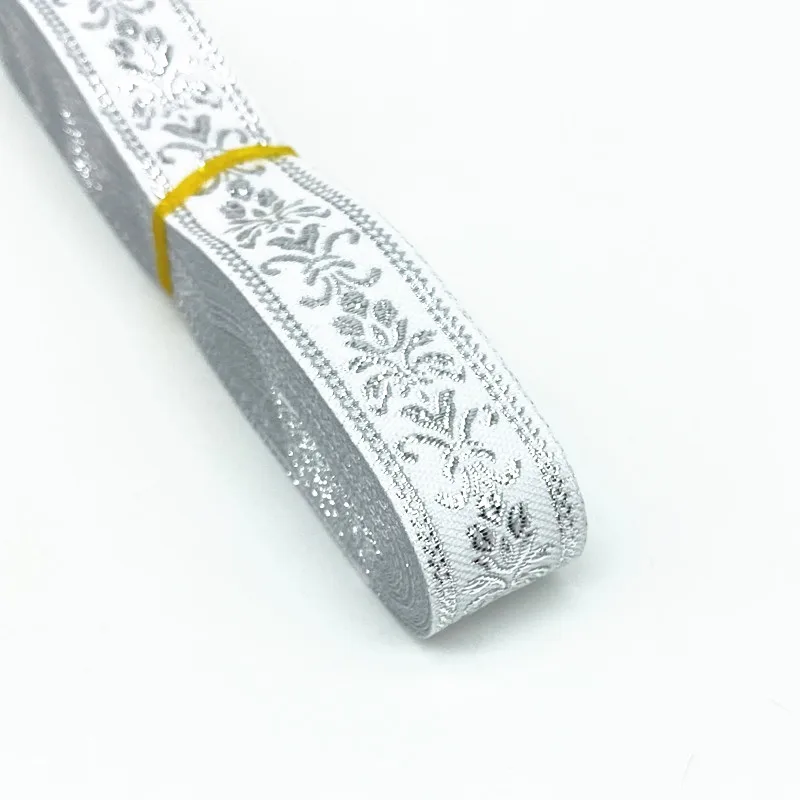 7 yards 20mm 25mm Gold Color Silver Vintage Ethnic Embroidery Ribbon Boho Lace Trim DIY Clothes Bag Embroidered Fabric