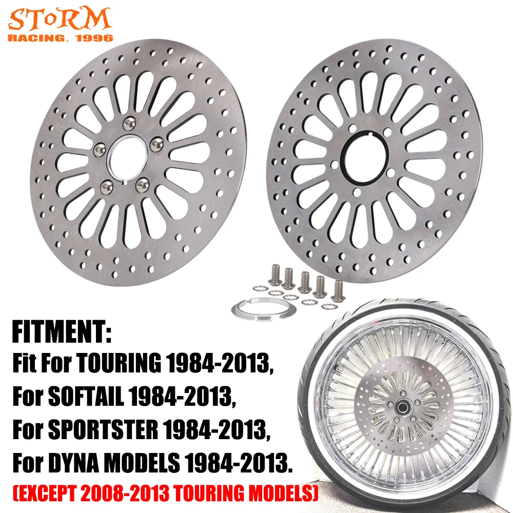 Motorcycle Front Rear Brake Disc Rotor For HARLEY Touring Softail Sportster Dyna 1984-2013 420 Stainless Steel