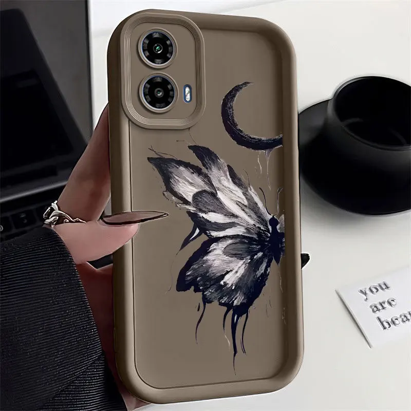 G34 Oil Painting Butterfly Sky Eye Ladder Phone Case For Motorola Moto G34 Cover