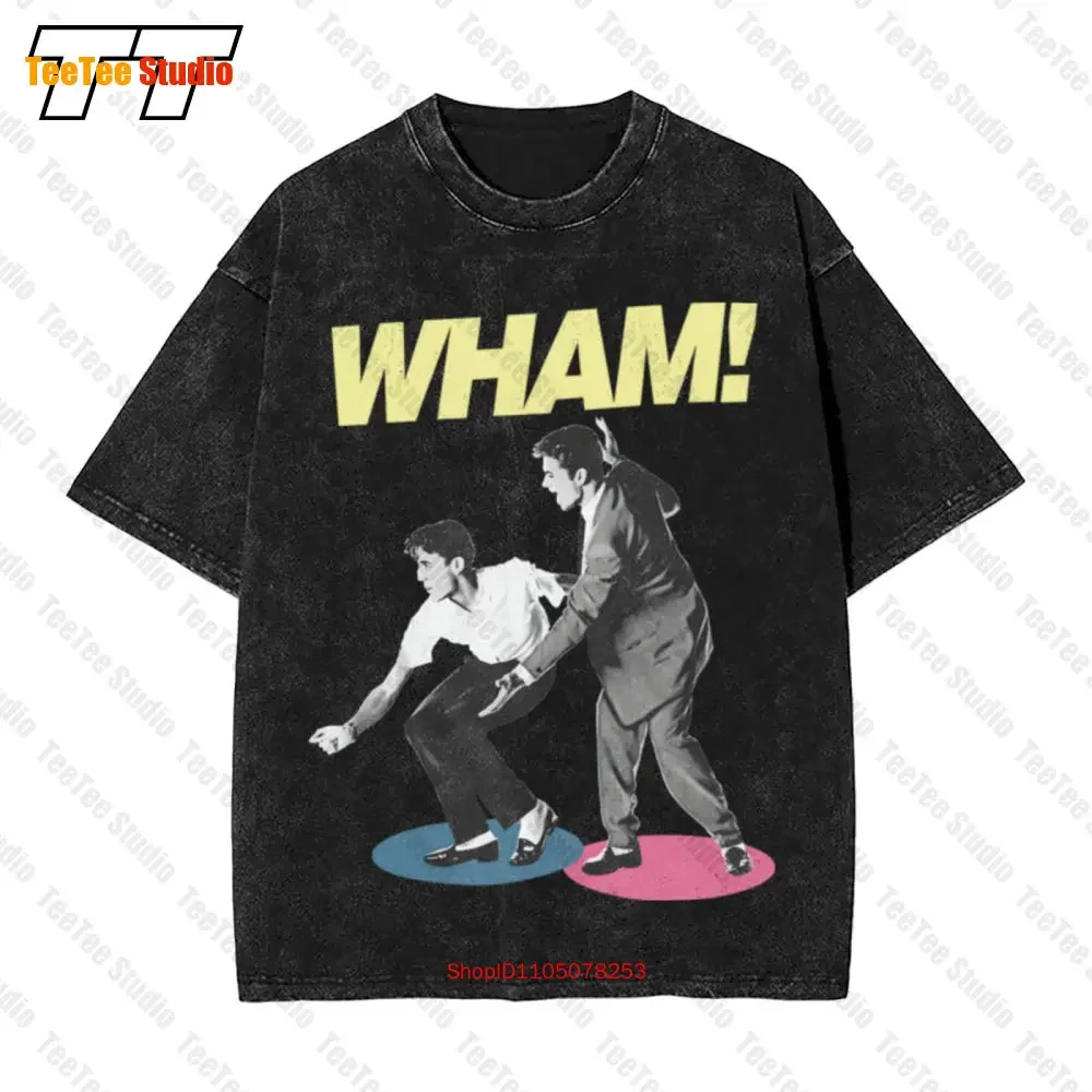 Wham George Michael Jitterbug Dance Pop Music Ridgeley Tour Merch Vintage Oversized T-Shirt 22JP