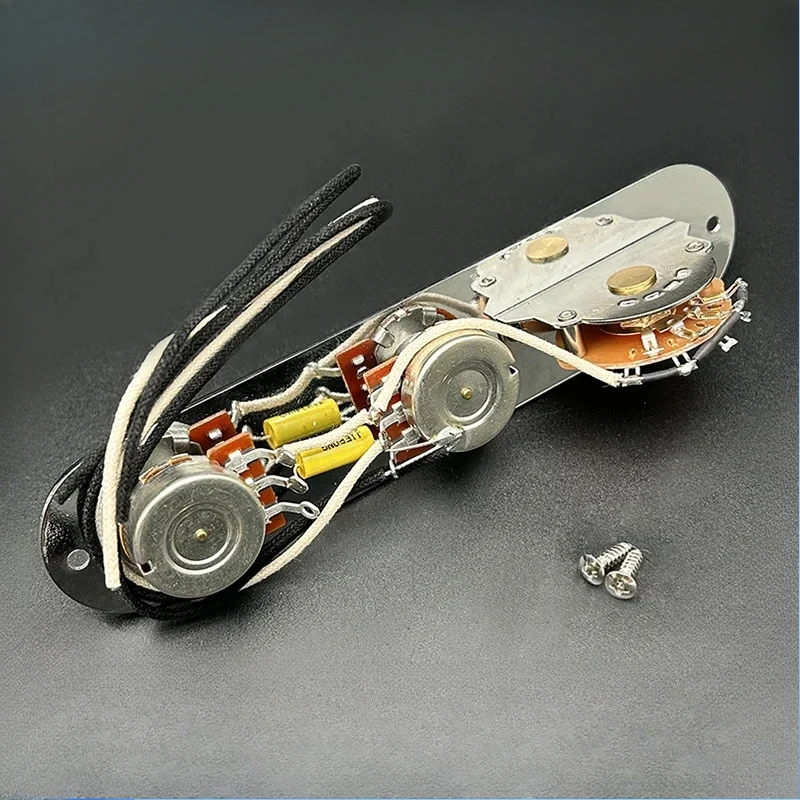 

Blade Switch/500K Brass Shaft Pots Vintage Prewired Control Plate Harness for TL Electric Guitar with Waxed Cloth Wire