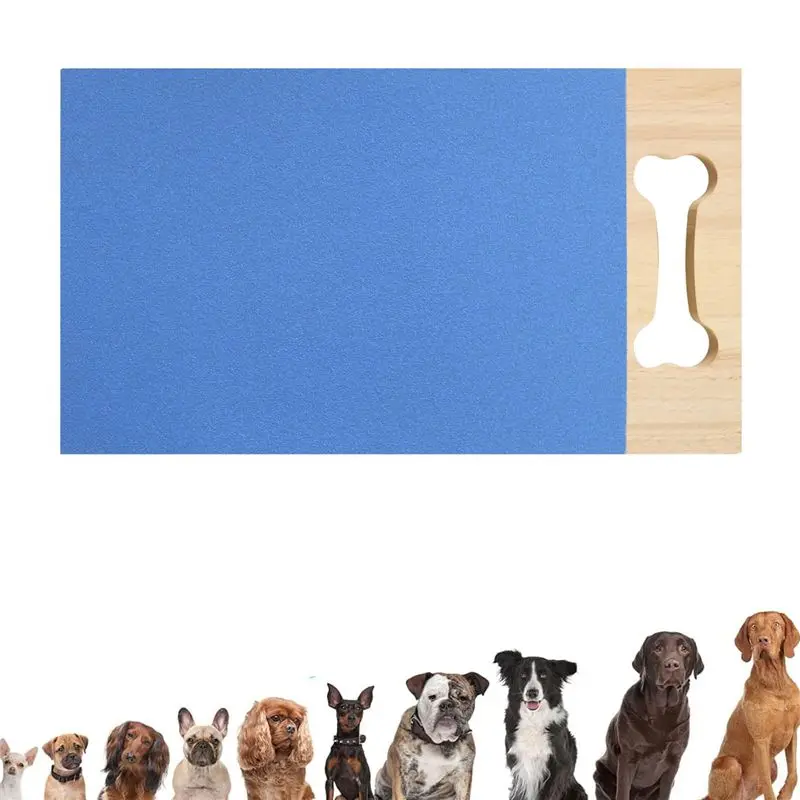 

(AIMA) Dog Scratch Pad for Nails with Treat BoxSnack Box Scratch Board for Dog Dog Nail Grinding Trainer for Grind Nails Blue
