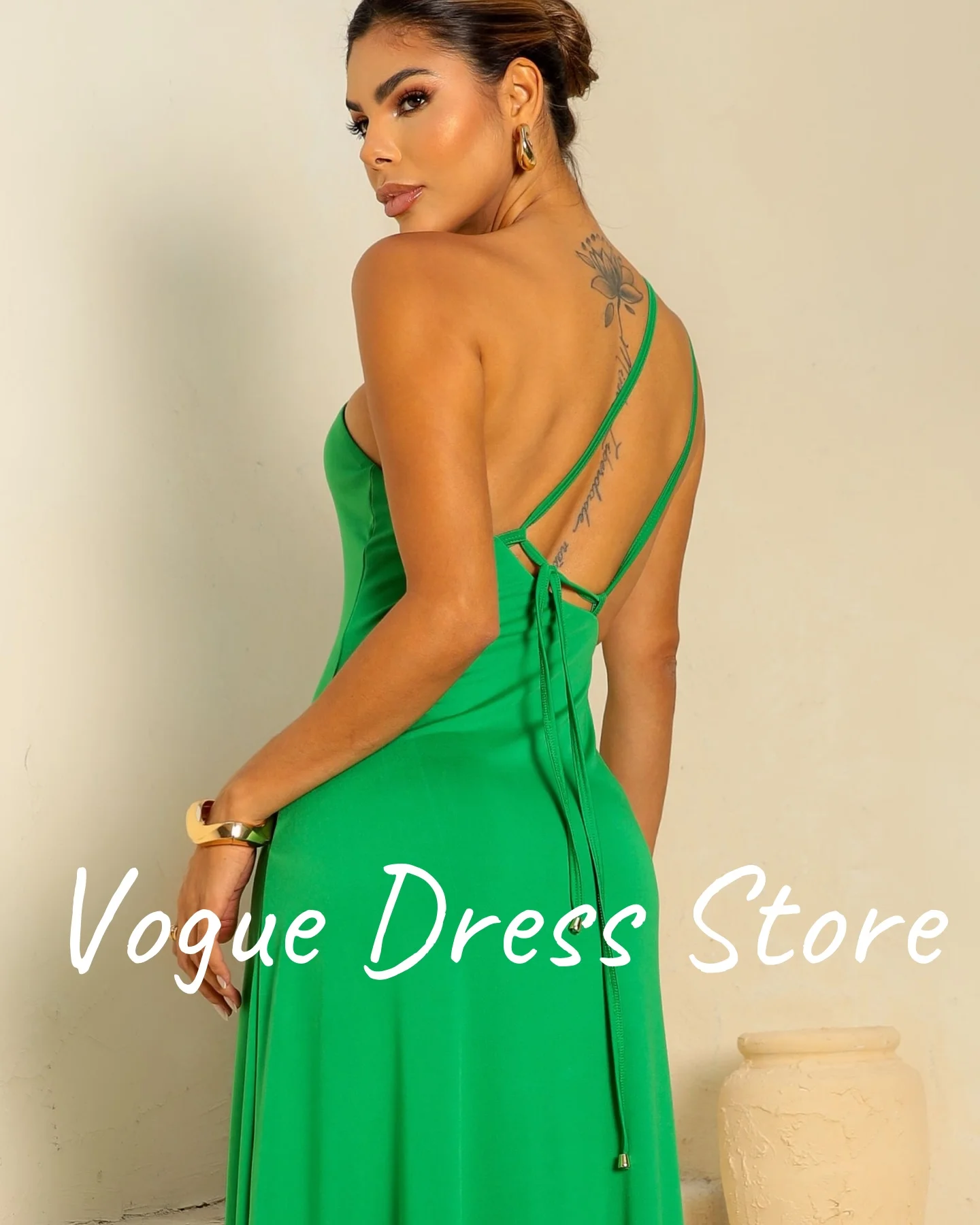 맞춤형 섹시한 저지 원 숄더 이브닝 드레스 고품질 민소매 댄스 파티 드레스 맞춤 제작 특별 행사 이동