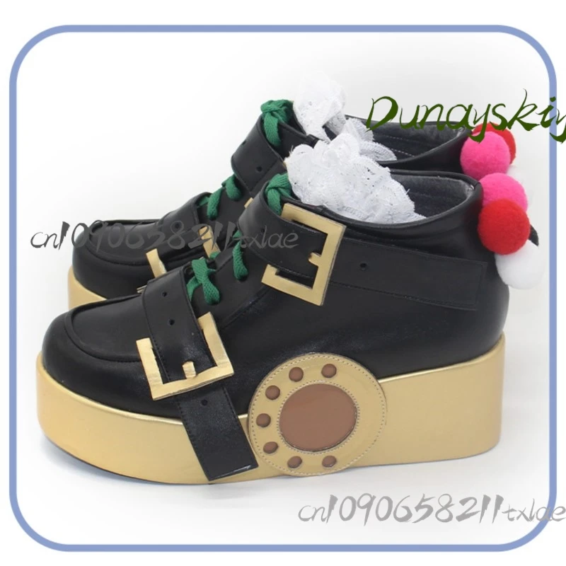 لعبة Zenless منطقة صفر Dialyn النساء الرجال تأثيري أحذية الأحذية السراويل Liuyin أحذية منصة سوداء Jirai Kei المرحلة اليومية كرنفال #3