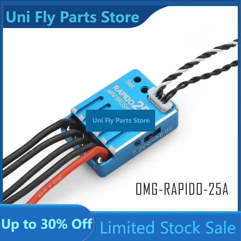 SkyDEl1pcs for RAPIDO 25A Mini OMG Accessories Brushless Electric Adjustable 6V3A for 1/18&1/24&1/28&1/32 Car Entry-level ESC To