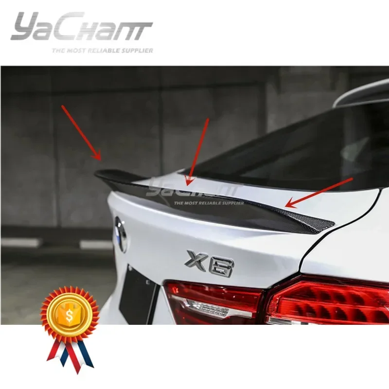 

Car-Styling Carbon Fiber Trunk Wing Fit For 2015-2019 F16 X6 F86 X6M 3DD Style Rear Spoiler Wing CF