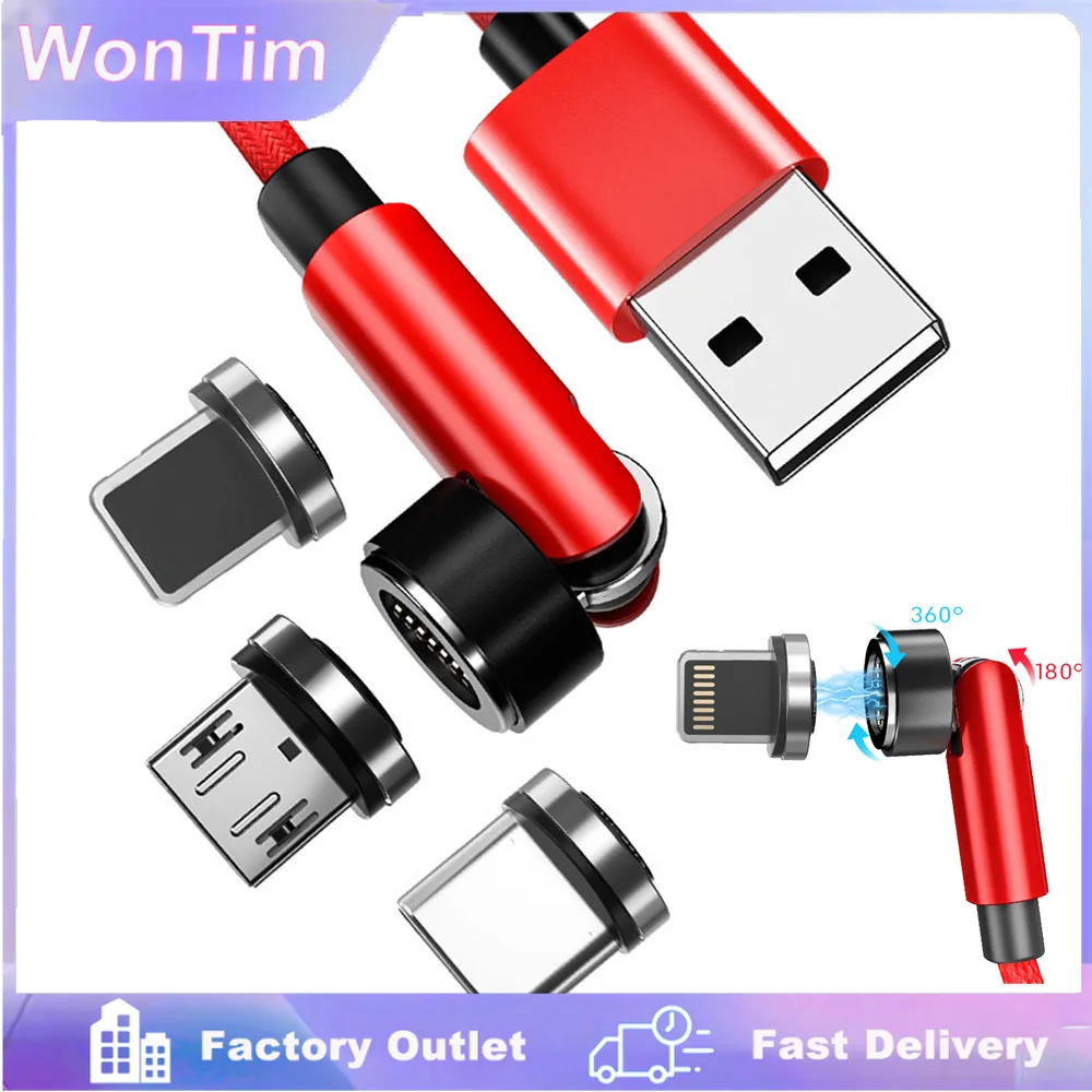 Missun 540 Magnetic Cable 3A Fast Charging Micro USB Type C Cable For iPhone Xiaomi Samsung Magnet Charger Phone Data Cord Wire