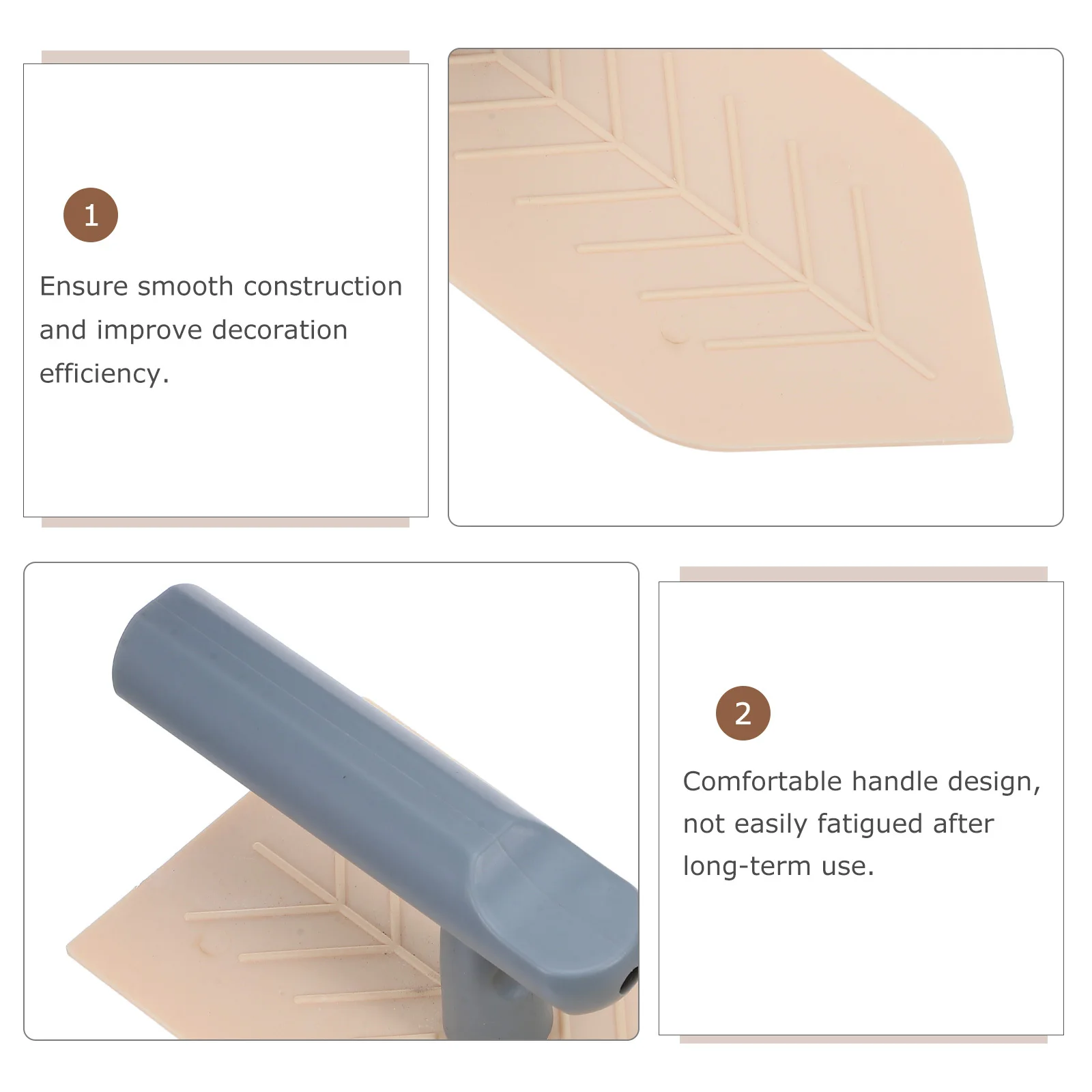 التجصيص التشطيب مجرفة مقبض بلاستيكي أداة تنعيم الجدار لتطبيق الجص البناء سطح التسوية جدار الزاوية