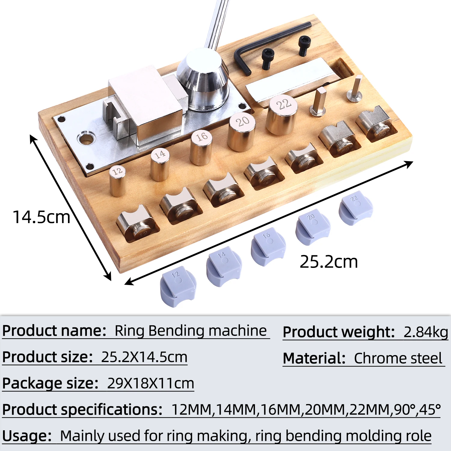 Jewelry Ring Bending Machine Jewellery Earring Bending Tools Device Metal Tools Mini Hand Ring Bender Tool Making Kit