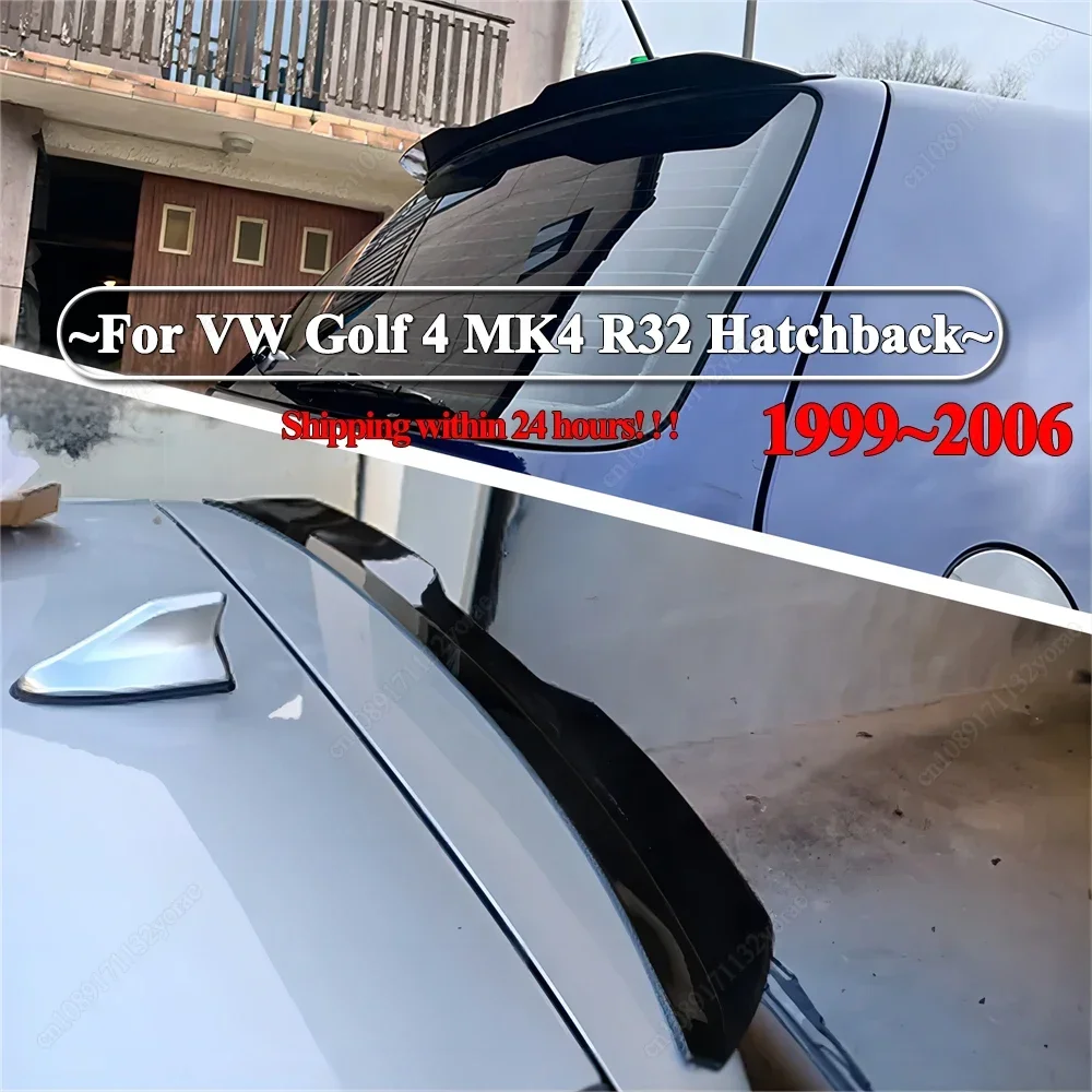 

MAXTON Style For VW Golf 4 MK4 R32 1999-2006 Hatchback Rear Roof Spoiler Lip Wing Rear Tail Wing Bodykit Tuning Gloss Black ABS