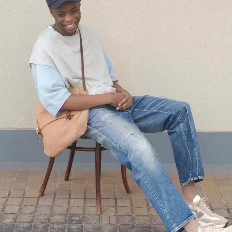 24SS أزياء يابانية خمر سترة بلون سترة بلا أكمام الرجال السترة #6