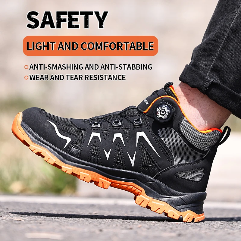 puncture-proof-anti-skid-steel-toe-high-top-work-shoes-men's-breathable-woven-knit-shock-absorption-running-shoes