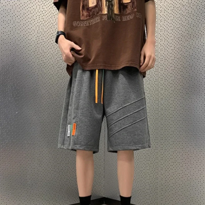 

Баскетбольные тренировочные спортивные джоггеры с широкими шнурками, мужские шорты, спортивные шорты с карманами, мешковатые свободные горячие предложения Xxl Xl, мужские короткие брюки