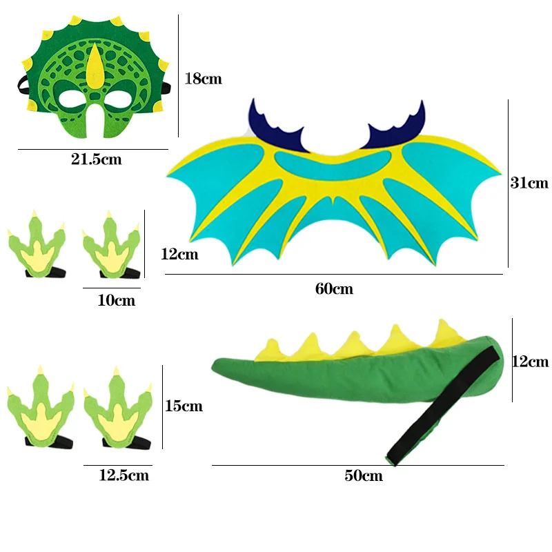ذيل ديناصور قطيفة تنكري للأطفال ، زي هالوين عملاق للأولاد والبنات ، تخفيضات كبيرة