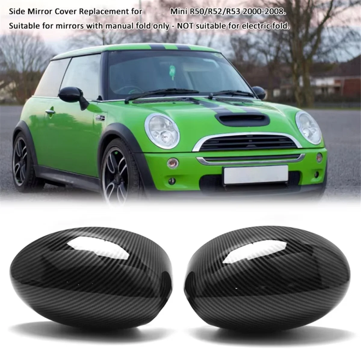 

Rearview Mirror Cover Side Mirror Cap 51167030715 51167030716 for BMW_N29R