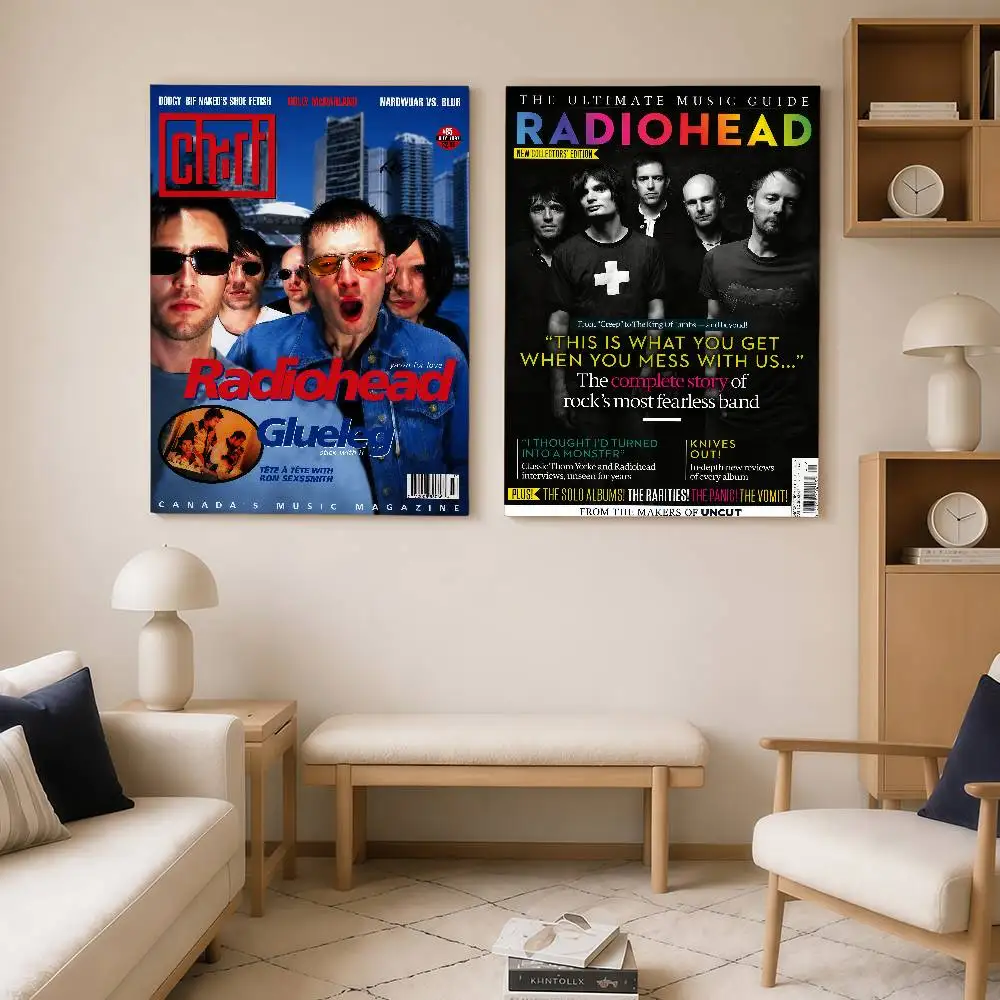 Scandinavian Classic Vintage band R-Radiohead Posters Wall Art Retro Painting Home Room Cafe Club Dorm Wall Decor