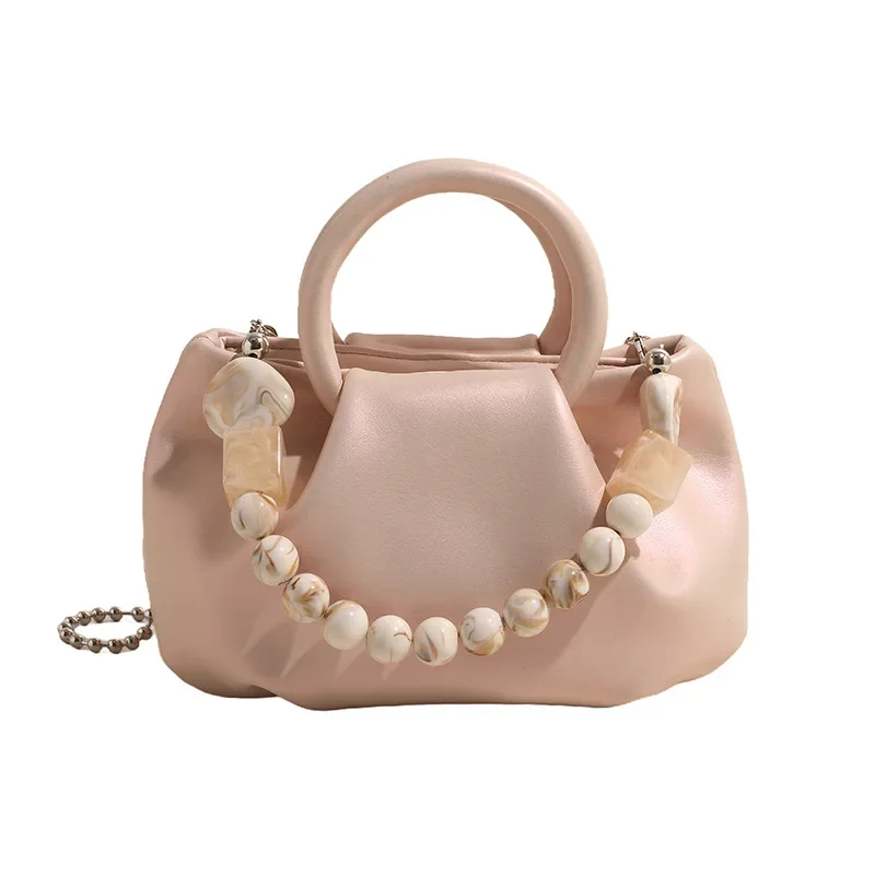 2024 New! Luxury - Style Women's Small - Design Handbag, Pleated Chain - Strap Cloud Bag, High - End Feeling