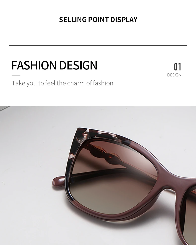 Magnetische polarisierte Sonnenbrille für Damen, modisch, Cat-Eye, 2-in-1-Clip auf Damen, Anti-Blaulicht-Brillengestelle, TR90-Metallbrille – Detail 5