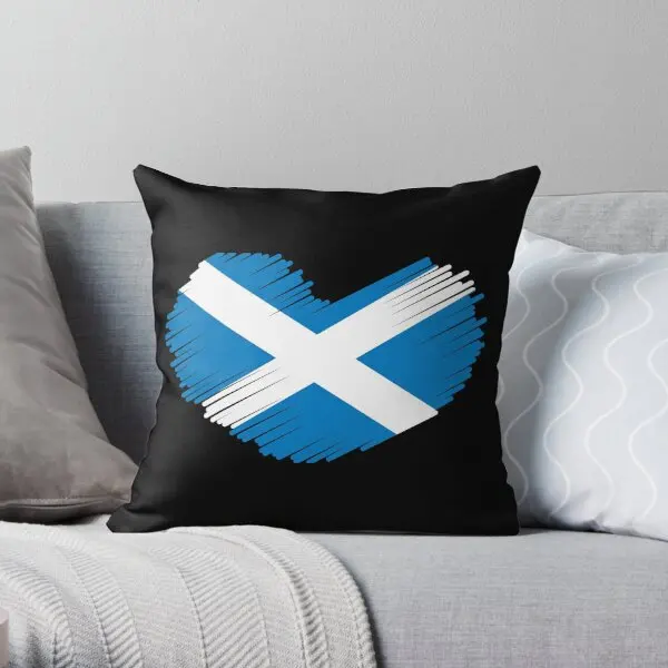 

Love Scotland Heart Printing Throw Pillow Cover Home Case Office Square Fashion Waist Comfort Pillows not include One Side