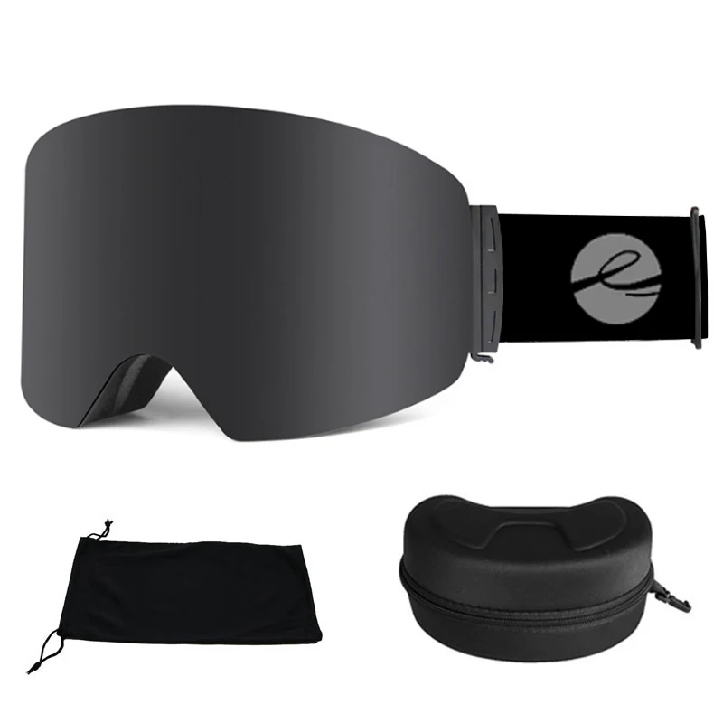 LOCLE-Gafas de esquí para hombres y mujeres, máscara de esquí, gafas de esquí cilíndricas OTG, protección UV400 sobre las gafas, capas dobles,