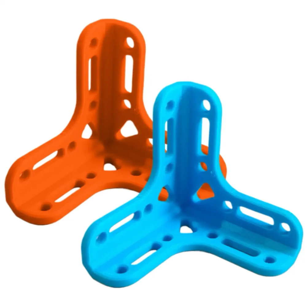 

Heavy Duty Corner Brace Brackets Steel Material Durable PLA Connector Orange Color Triangle Design 3D Printed Corner Bracket