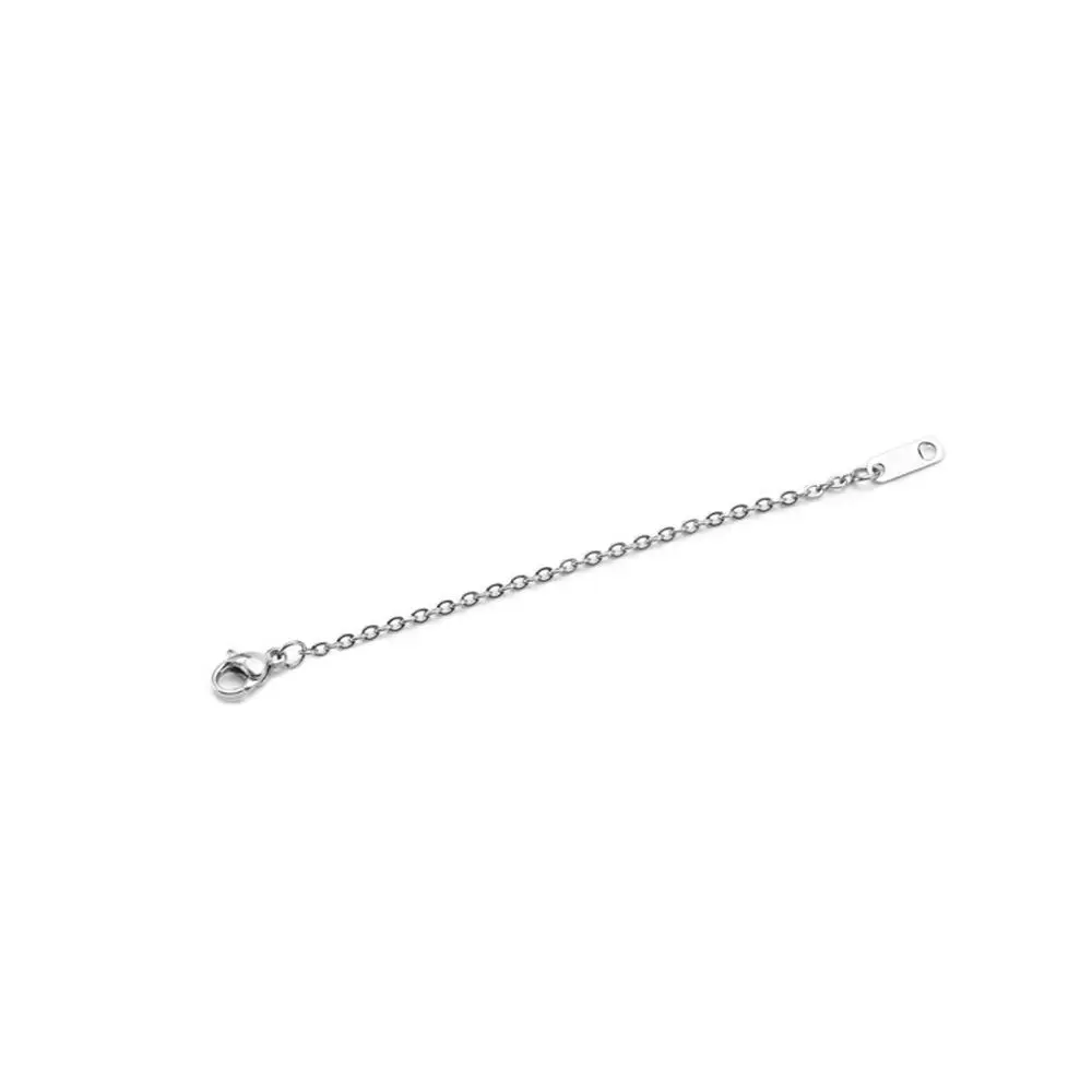 for Bracelet Necklace Extender Safety Chain Jewelry Findings & Components DIY Stainless Steel Extender Chain Silver Color