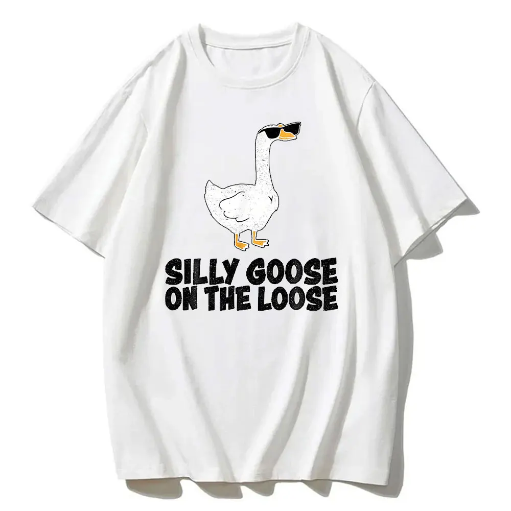 Above Good Tee Funny Silly Goose Geese Lover Gift Unisex Shirt Women Men T-Shirt Hip-hop Street Fashion for Men Tops Cotton Tees