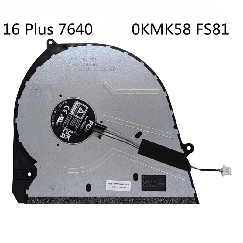 s+Brand new original CPU fan for DELL Inspiron 16 Plus 7640 series 0KMK58