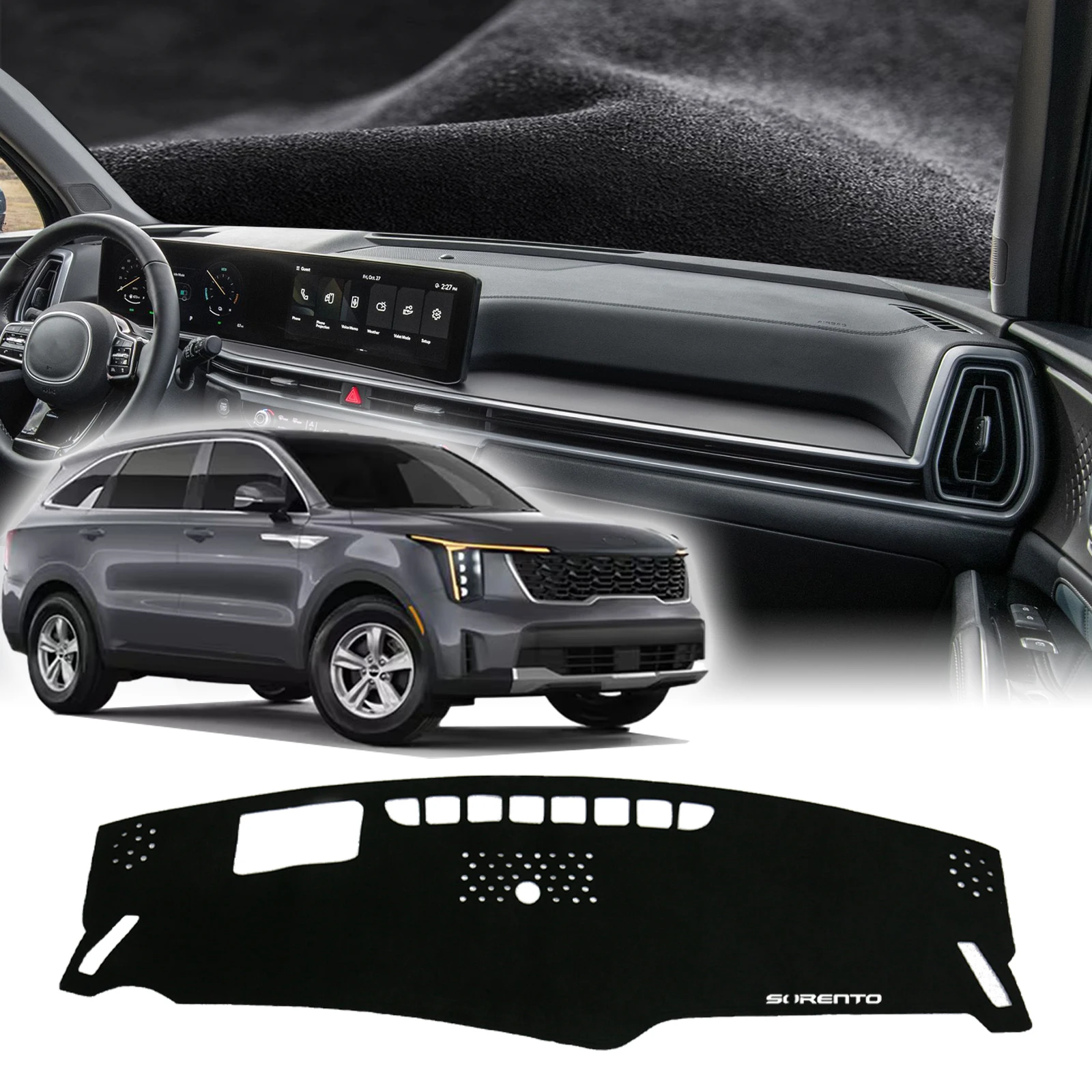 

fit for Kia Sorento 2024-2026 MQ4 HEV PHEV Hybrid Dashmat DashMat Sunshade Dashboard Cover Pad Protective Carpet Accessories