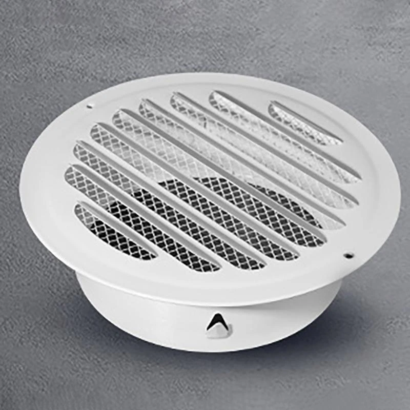 Round Ducting Air Ventilation Cover Wall Vent Cover Stainless Steel Air Outlet Vent with Builted-in Mesh Easy to Install M4YD